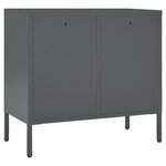 vidaXL Buffet Anthracite 75x35x70 cm Acier et verre trempé