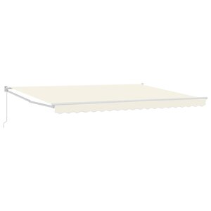vidaXL Auvent rétractable Crème 4 x 2 m 100 Polyester et Aluminium