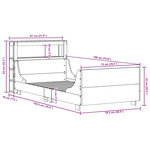 vidaXL Cadre de lit sans matelas 75x190 cm bois de pin massif