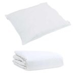 vidaXL Duvet d'été simple avec oreiller 2 Pièces Blanc Plume de canard