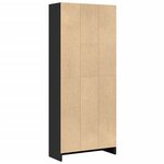 vidaXL Bibliothèque noir 60x24x143 cm bois d'ingénierie