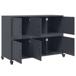 vidaXL Buffet anthracite 100 5x39x72 cm acier