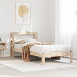 vidaXL Cadre de lit avec tête de lit sans matelas 90x200 cm