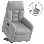 vidaXL Fauteuil inclinable gris nuage tissu