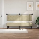 vidaXL Tête de lit suspendue Avec lumière LED Crème Simili cuir