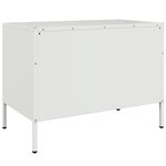 vidaXL Meuble TV blanc 68x39x50 5 cm acier