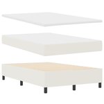 vidaXL Lit à ressort avec matelas - Crème petit double en tissu corduroy