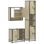 vidaXL Ensemble de meubles de salle de bain 3 Pièces chêne sonoma