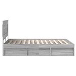 vidaXL Cadre de lit Gris Sonoma 140 x 200 cm Pin massif
