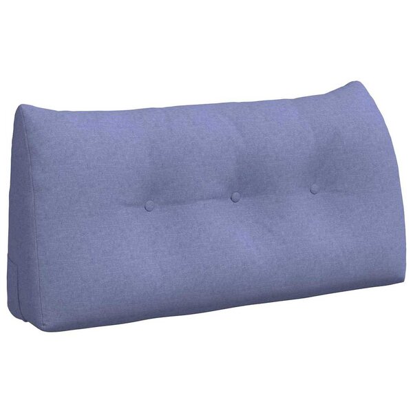 vidaXL Coussin de Dos Bleu denim 100 x 24 x 50 cm tissu