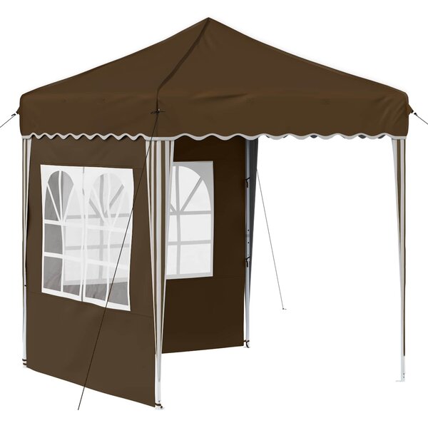 vidaXL Tente de fête pop-up 195 x 195 x 245 cm Taupe Tissu Oxford