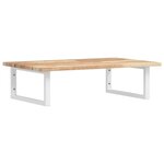 vidaXL Étagère de vasque murale acier et bois massif d'acacia