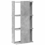 vidaXL Bibliothèque à 3 niveaux gris béton 60x30x120cm bois ingénierie