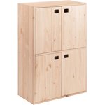 Meuble de rangement en pin 4 portes dinamic