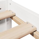 vidaXL Cadre de lit avec tête de lit sans matelas blanc 180x200 cm