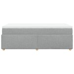 vidaXL Sommier à lattes de lit et matelas Gris clair 90x190 cm Tissu