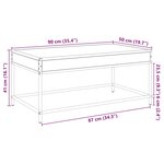 vidaXL Table basse avec LED infini sonoma gris 90x50x41 cm