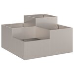Jardinière vidaXL 100x100x48 cm en acier résistant aux intempéries