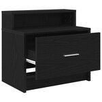 vidaXL Tables de chevet avec tiroir 2 Pièces chêne noir 51x31x47 cm