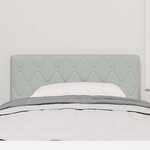 vidaXL Tête de Lit LED Argyle Manuel Gris clair 90 cm Velours