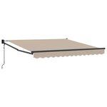 vidaXL Auvent Rétractable Beige 350 x 250 cm tissu