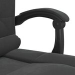 Fauteuil de massage inclinable de bureau informatique étude velours noir 02_0025423
