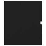 vidaXL Armoire d'évier avec lavabo intégré noir bois d'ingénierie