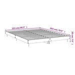vidaXL Cadre de lit chêne sonoma 150x200 cm bois d'ingénierie