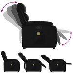 vidaXL Fauteuil inclinable de massage Noir Similicuir