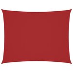 vidaXL Voile de parasol Tissu Oxford rectangulaire 4x6 m rouge