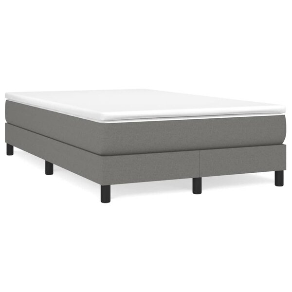 vidaXL Cadre de lit gris foncé 120x200 cm tissu