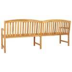 vidaXL Banc en Bois Sculpté en Rose 228 x 60 x 90 cm Naturel