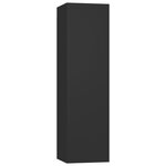 vidaXL Ensemble de meubles TV 3 Pièces Noir Bois d'ingénierie