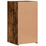 vidaXL Table de chevet Chêne fumé 35x34x65 cm Bois d'ingénierie