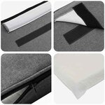 vidaXL Tête de lit capitonnée Blanc et gris clair 80 cm Pin massif