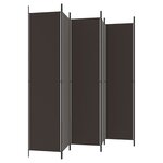 vidaXL Cloison de séparation 6 panneaux Marron 300x220 cm Tissu