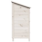 vidaXL Abri de jardin Blanc 59 x 56 x 113 5 cm Bois de Sapin Massif