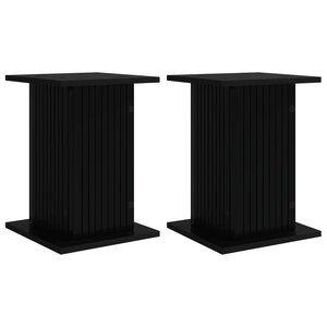 vidaXL Support de Plante 2 pc Noir 30 5 x 30 x 43 cm Bois d'ingénierie