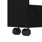 vidaXL Meuble Salle de Bain Étroit Avec Roues Chêne Noir Bois Stratifié