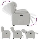 vidaXL Fauteuil inclinable gris nuage tissu