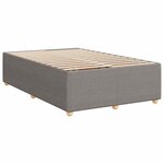 vidaXL Sommier à lattes de lit avec matelas taupe 120x190 cm tissu