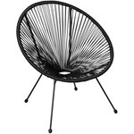 Tectake ensemble table et chaises de jardin santana - noir