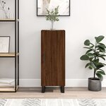 vidaXL Buffet Chêne marron 34 5x34x90 cm Bois d'ingénierie