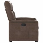 vidaXL Fauteuil inclinable marron tissu microfibre
