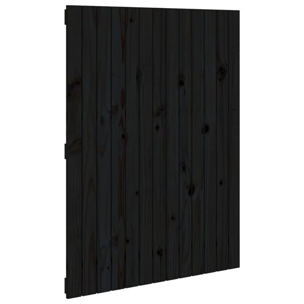 vidaXL Tête de lit murale Noir 82 5x3x110 cm Bois massif de pin