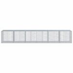 vidaXL Panier gabion avec couvercle 600x100x100 cm fer galvanisé