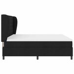 vidaXL Lit à ressorts avec matelas Noir 200 x 200 cm tissu