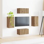 vidaXL Ensemble meuble TV 4 Pièces Chêne artisanal Bois d'ingénierie