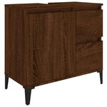 vidaXL Armoire de bain chêne marron 65x33x60 cm bois d'ingénierie