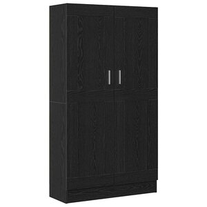 vidaXL Meuble de Bibliothèque Chêne noir 82.5 x 30.5 x 150 cm